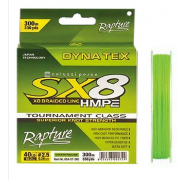 Rapture Dyna Tex SX8 Chartreuse Braid 150 mt TRA054-56